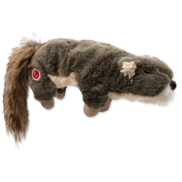 Hracka DOG FANTASY Skinneeez Plush pískací veverka 45 cm 