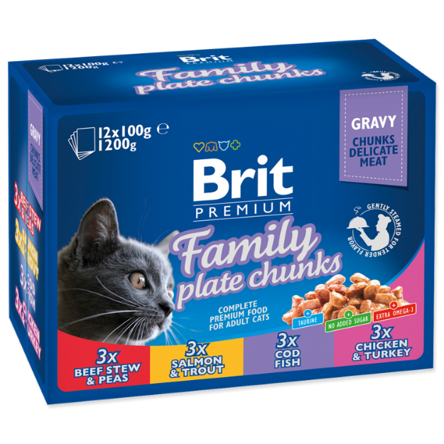 Kapsicky BRIT Premium Cat Family Plate 1200g