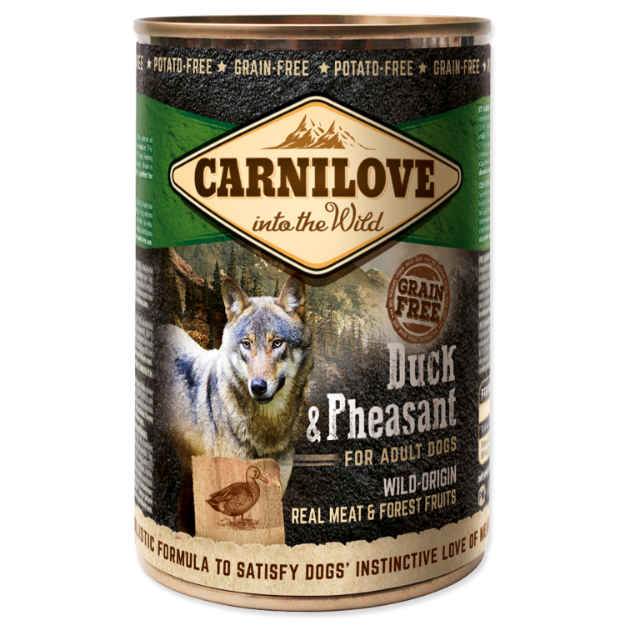 Konzerva CARNILOVE Dog Wild Meat Duck & Pheasant 400g