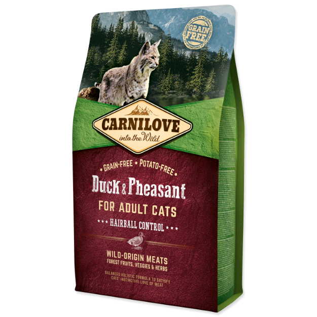 CARNILOVE Duck and Pheasant Adult Cats Hairball Control 2kg