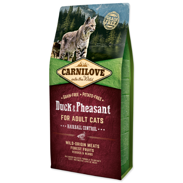 CARNILOVE Duck and Pheasant Adult Cats Hairball Control 6kg