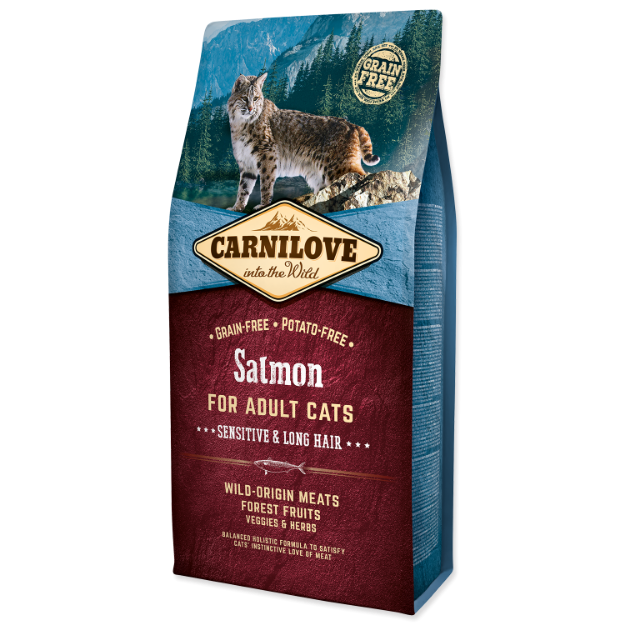 CARNILOVE Salmon Adult Cats Sensitive and Long Hair 6kg