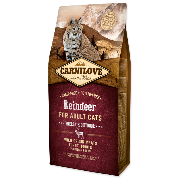 CARNILOVE Reindeer Adult Cats Energy and Outdoor 6kg