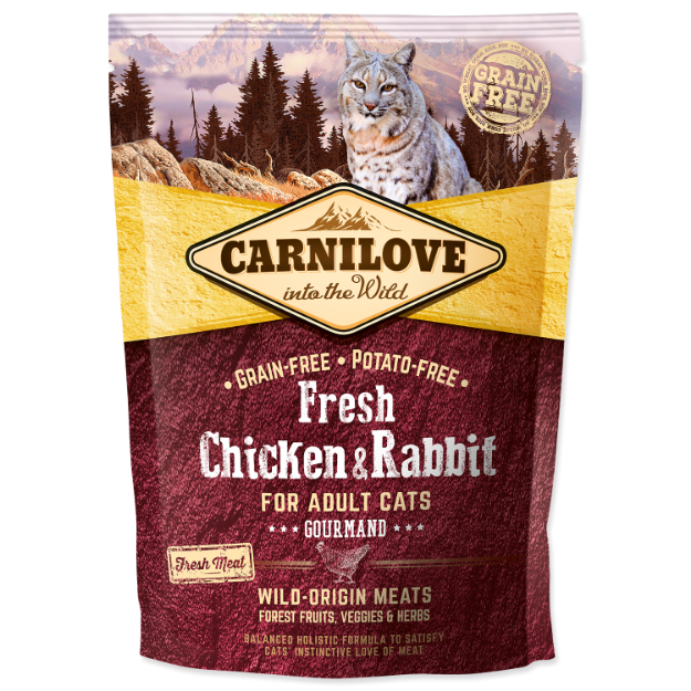 CARNILOVE Fresh Chicken & Rabbit Gourmand for Adult cats 400g