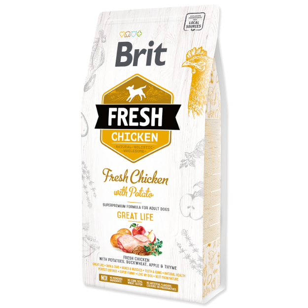 BRIT Fresh Chicken with Potato Adult Great Life 2,5kg