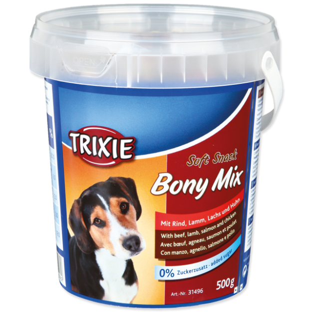 Pamlsek TRIXIE Bony mix s hovezím, jehnecím, losem a kurecím 500g