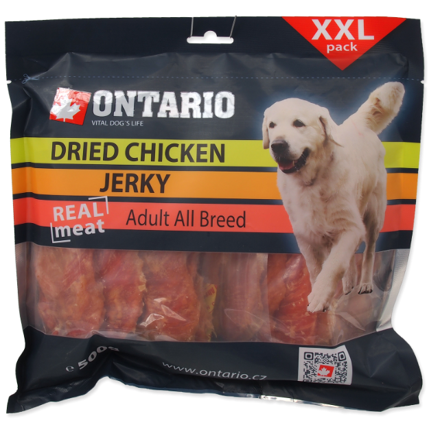 Snack ONTARIO Dog Dry Chicken Jerky 500g