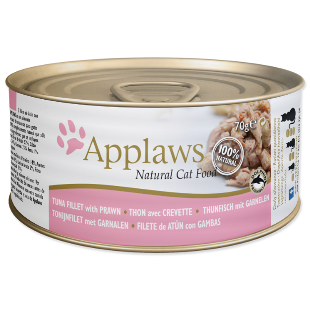 Konzerva APPLAWS Cat Tuna Fillet & Prawn 70g