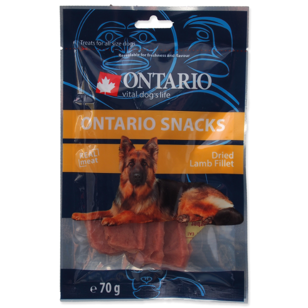 Snack ONTARIO Dog Dry Lamb Fillet 70g