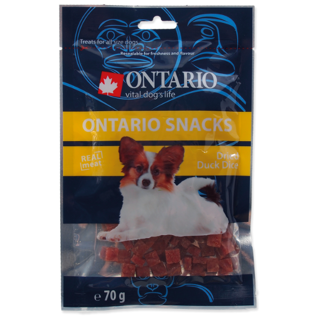 Snack ONTARIO Dog Duck Dice Small dog 70g