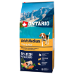 ONTARIO Dog Adult Medium Fish & Rice 12kg