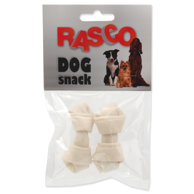 Uzle RASCO Dog buvolí bílé 6,25 cm 2ks