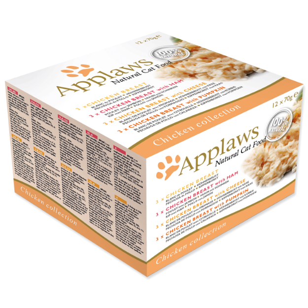 Konzervy APPLAWS Cat Chicken Selection multipack 840g