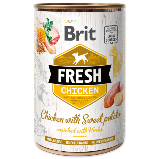 Konzerva BRIT Fresh Chicken with Sweet Potato 400g