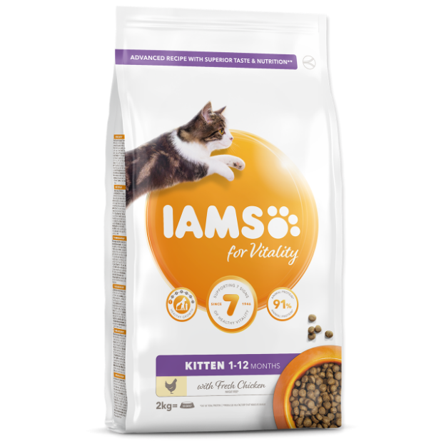 IAMS for Vitality Kitten Food with Fresh Chicken 2kg