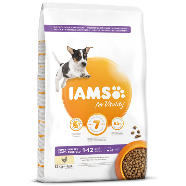 IAMS Dog Puppy Small & Medium Chicken 12kg