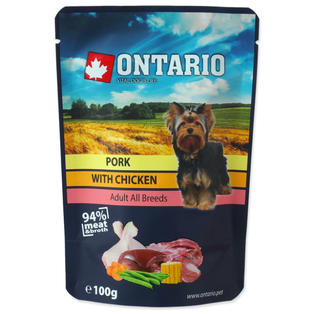 Kapsicka ONTARIO Dog Pork with Chicken  in Broth 100g