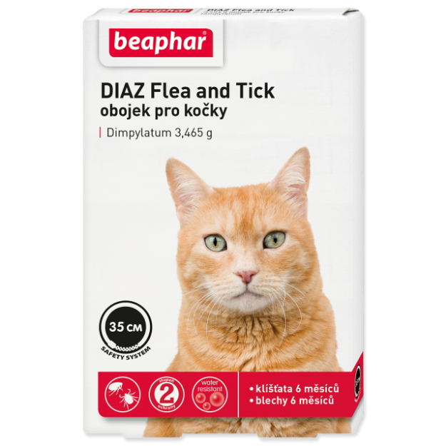 Obojek antiparazitní BEAPHAR DIAZ Flea and Tick 35 cm 