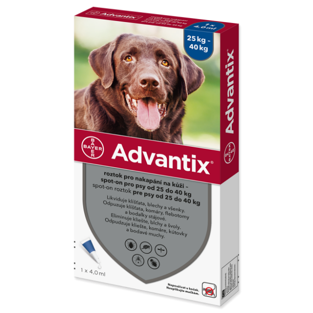 BAYER Advantix Spot-On pro psy nad 25 kg 4ml