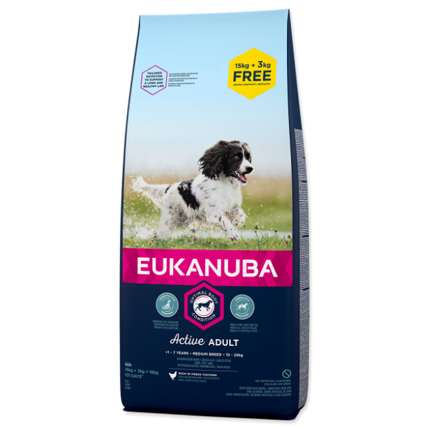 EUKANUBA Adult Medium Breed - BONUS 18kg