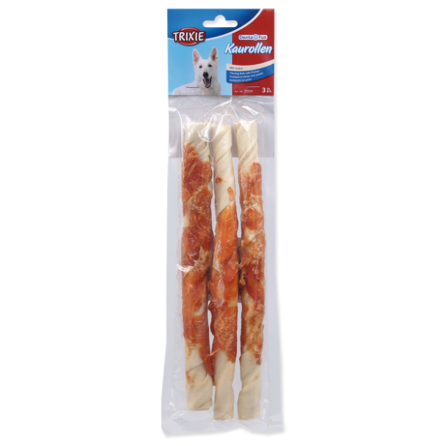 Tycinky TRIXIE Dog Denta Fun s kurecím masem 28 cm 250g