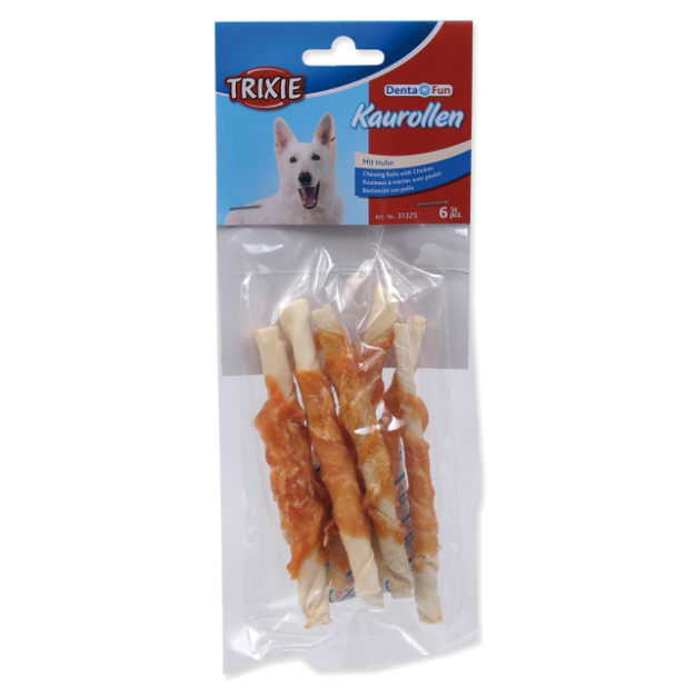 Tycinky TRIXIE Dog Denta Fun s kurecím masem 12 cm 70g