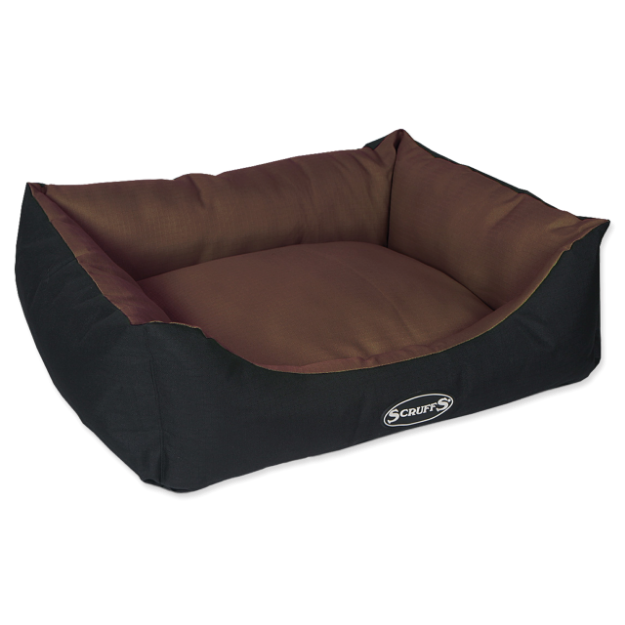 Pelíšek SCRUFFS Expedition Box Bed cokoládový M 