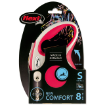 Vodítko FLEXI New Comfort lanko cervené S - 8 m 