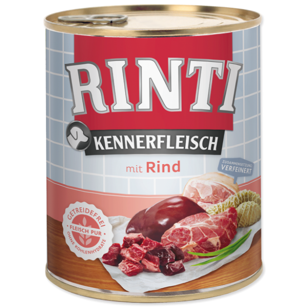 Konzerva RINTI Kennerfleisch hovezí 800g