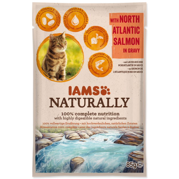 Kapsicka IAMS Cat Naturally with North Atlantic Salmon in Gravy 85g