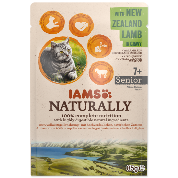 Kapsicka IAMS Cat Naturally Senior with New Zealand Lamb in Gravy 85g