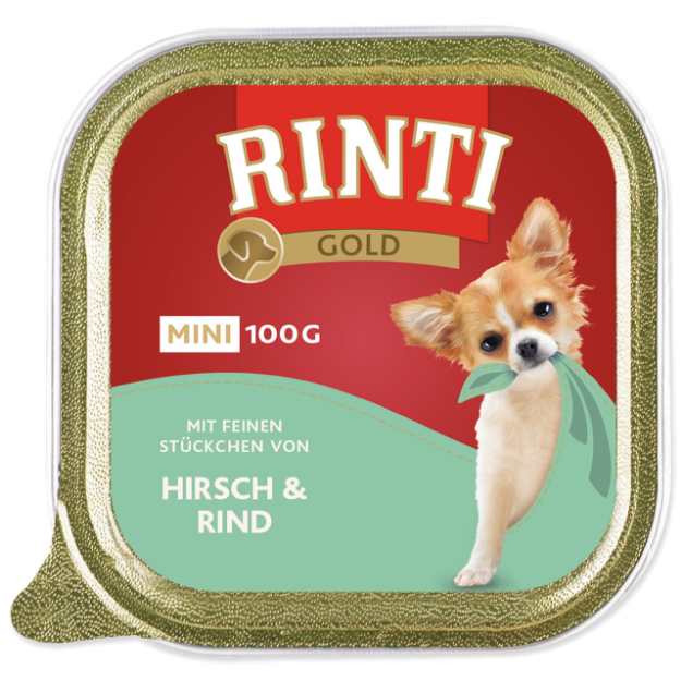 Vanicka RINTI Gold Mini jelen + hovezí 100g