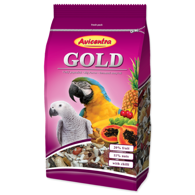 AVICENTRA Gold pro velké papoušky 850g