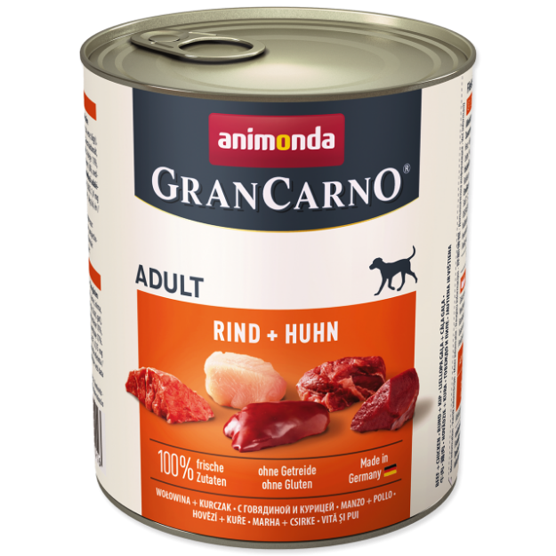 Konzerva ANIMONDA Gran Carno hovezí + kure 800g