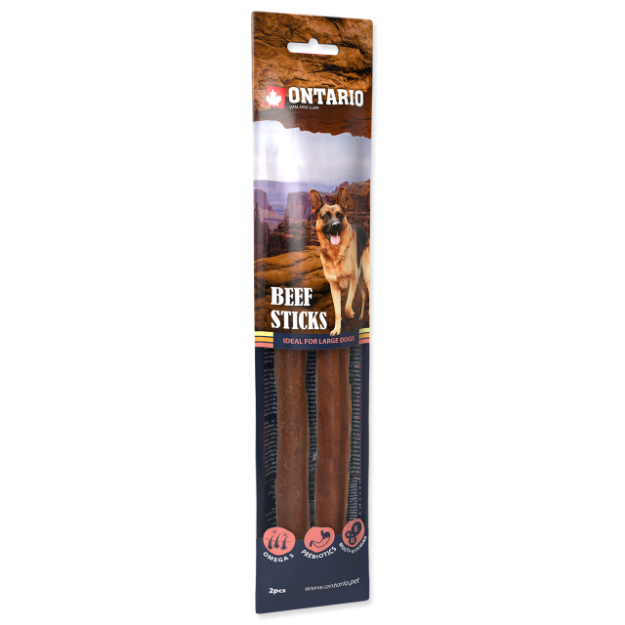 Snack ONTARIO Dog Rawhide Stick 25 cm 2ks