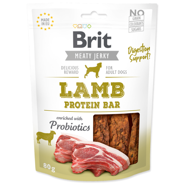 Obrázek Snack BRIT Jerky Lamb Protein Bar 80g 