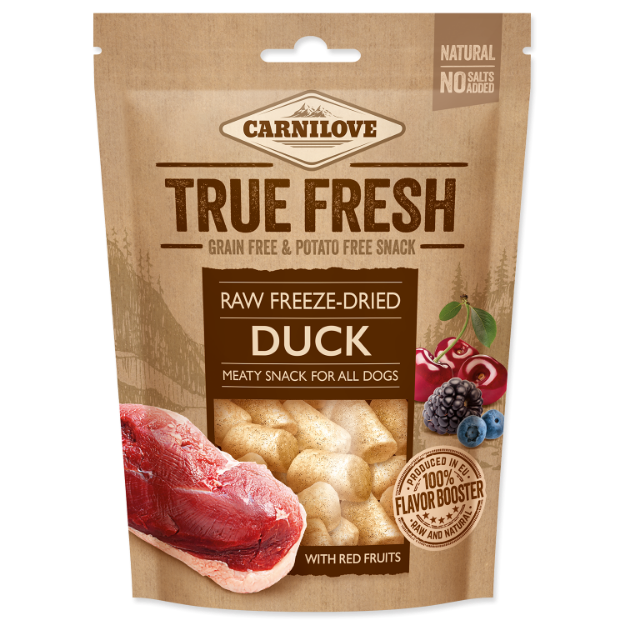 Obrázek CARNILOVE Raw freeze-dried Duck with red fruits 40g