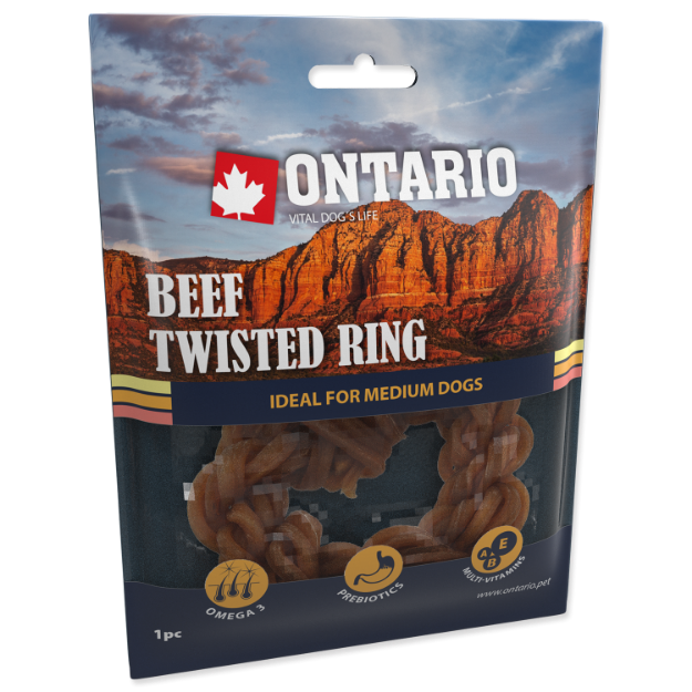 Obrázek Snack ONTARIO Dog Rawhide Rings 8,75 cm 