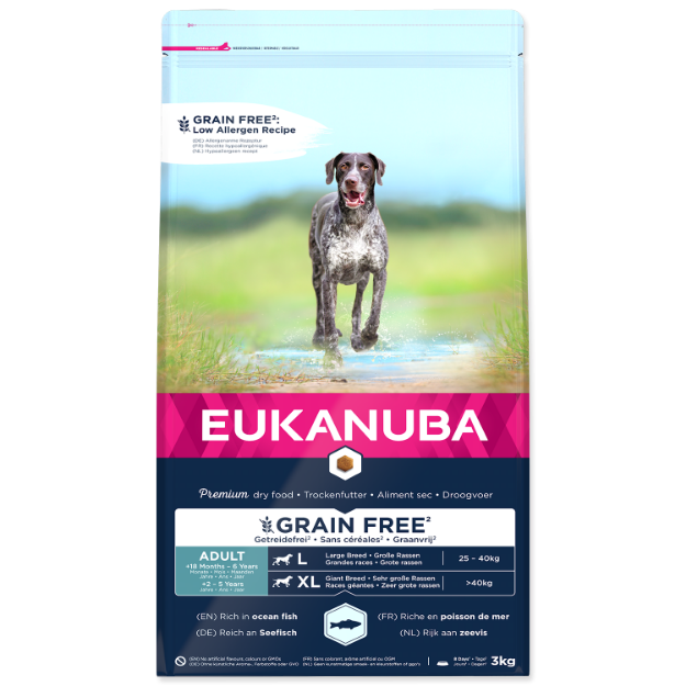 Obrázek EUKANUBA Adult Large & Giant Grain Free Ocean Fish 3 kg