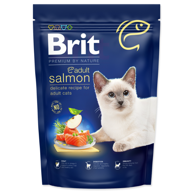 Obrázek BRIT Premium by Nature Cat Adult Salmon  800 g