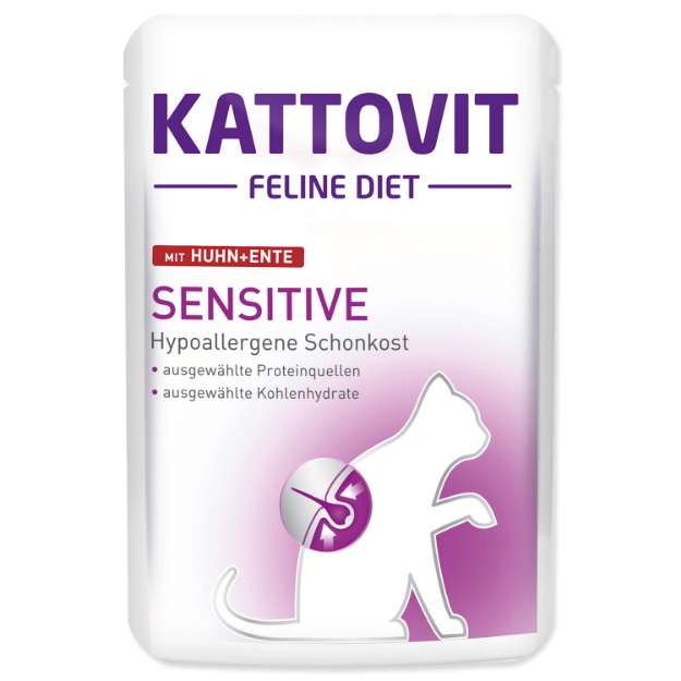 Obrázek Kapsička KATTOVIT Sensitive kuře + kachna 85g