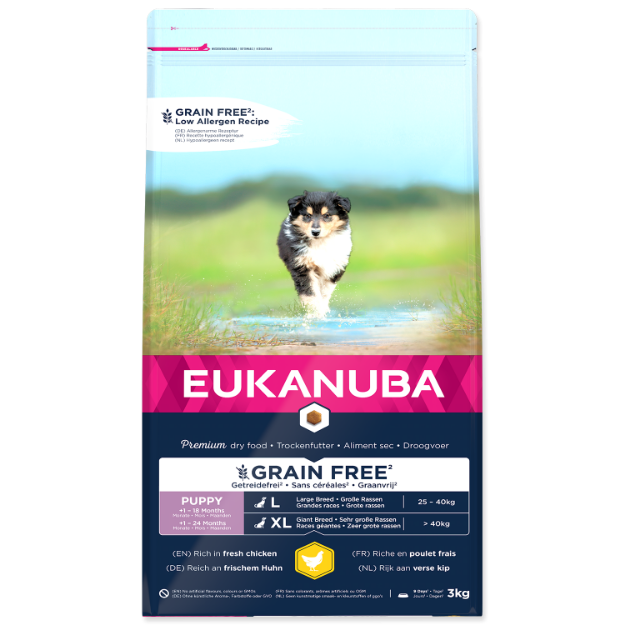 Obrázek EUKANUBA Puppy & Junior Large Grain Free Chicken  3 kg