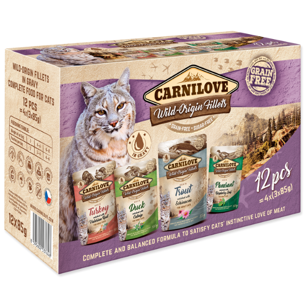 Obrázek Kapsičky CARNILOVE Cat pouch multipack (12x85g)  1020 g